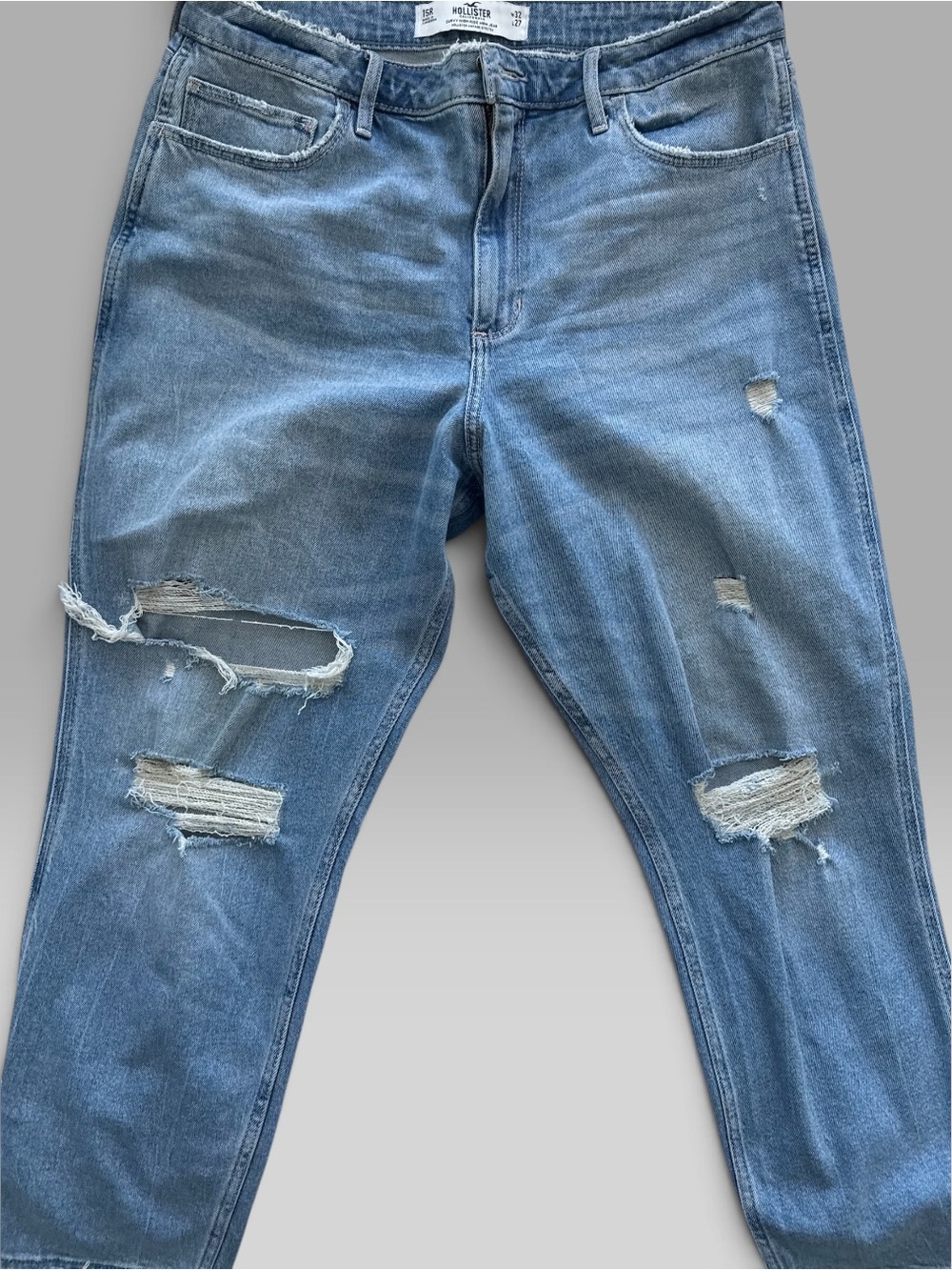 Hollister Women's High Rise Distressed Mom Jeans - Picture 2 of 8